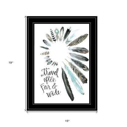 Travel Often Far and Wide 2 Black Framed Print Wall Art