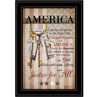 The Keys To Freedom 1 Black Framed Print Wall Art