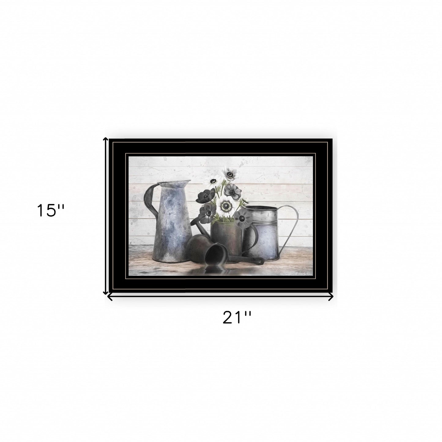 Floral Farmhouse I 2 Black Framed Print Wall Art