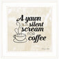 A Silent Scream For Coffee 1 White Framed Print Wall Art