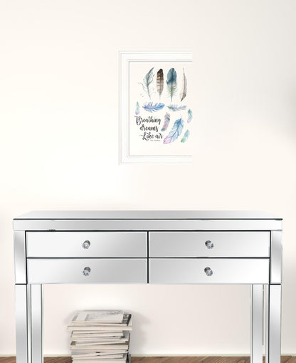Breathing Dreams Like Air 1 White Framed Print Wall Art