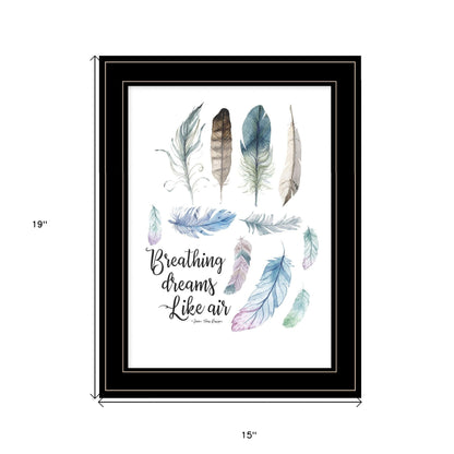 Breathing Dreams Like Air 2 Black Framed Print Wall Art