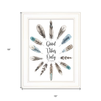 Good Vibes Only 1 White Framed Print Wall Art