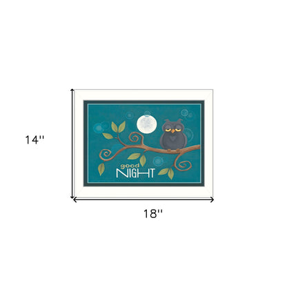 Good Night White Framed Print Wall Art