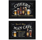 Set Of Two Cheers Black Framed Print Kitchen Wall Art