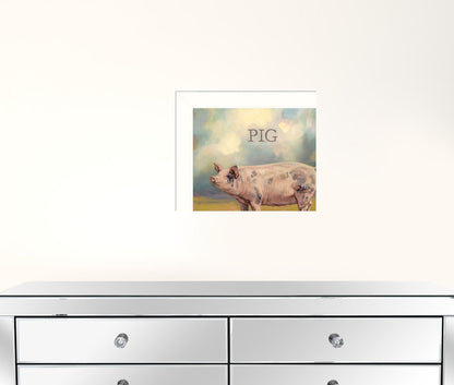 Set Of Four Farm Animals 2 White Framed Print Wall Art