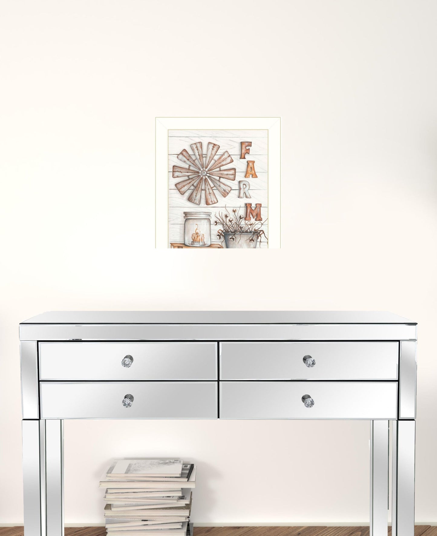 Set Of Two Farm Living 2 White Framed Print Wall Art