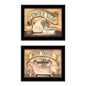 Set Of Two Bath And Powder Room 2 Black Framed Print Wall Art