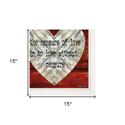 Set Of Two Love Without Measure White Framed Print Wall Art