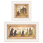 Set Of Two Natures Or Bath 1 White Framed Print Wall Art