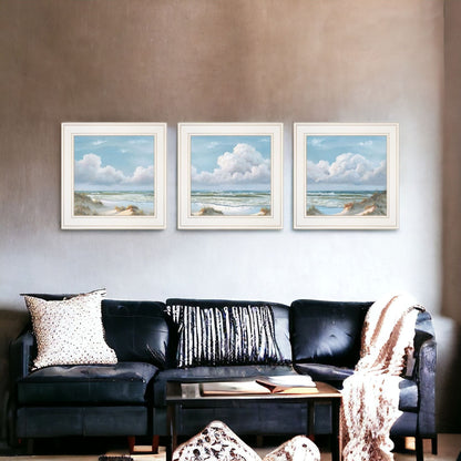 Set Of Three Beautiful Day Iii Iii White Framed Print Wall Art