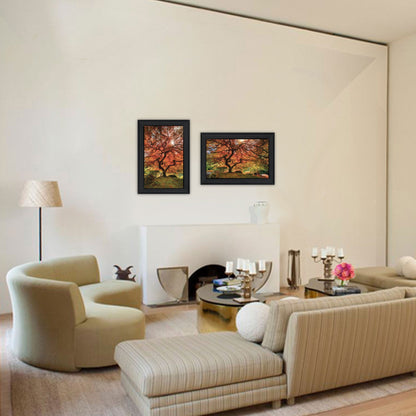 Set Of Two First Colors Of Fall Ii Black Framed Print Wall Art