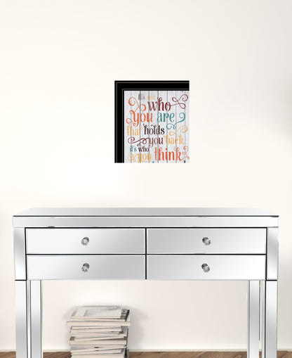 Set Of Two The Only Person 2 Black Framed Print Wall Art