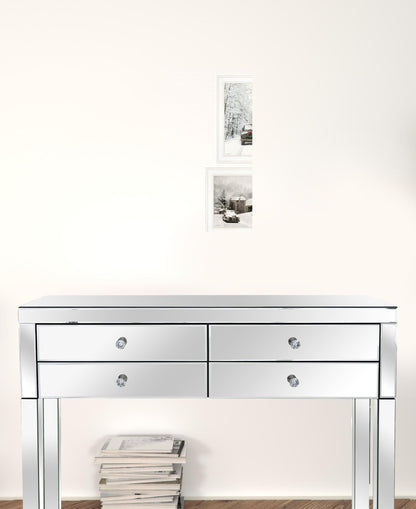 Set Of Two Antique Christmas 1 White Framed Print Wall Art