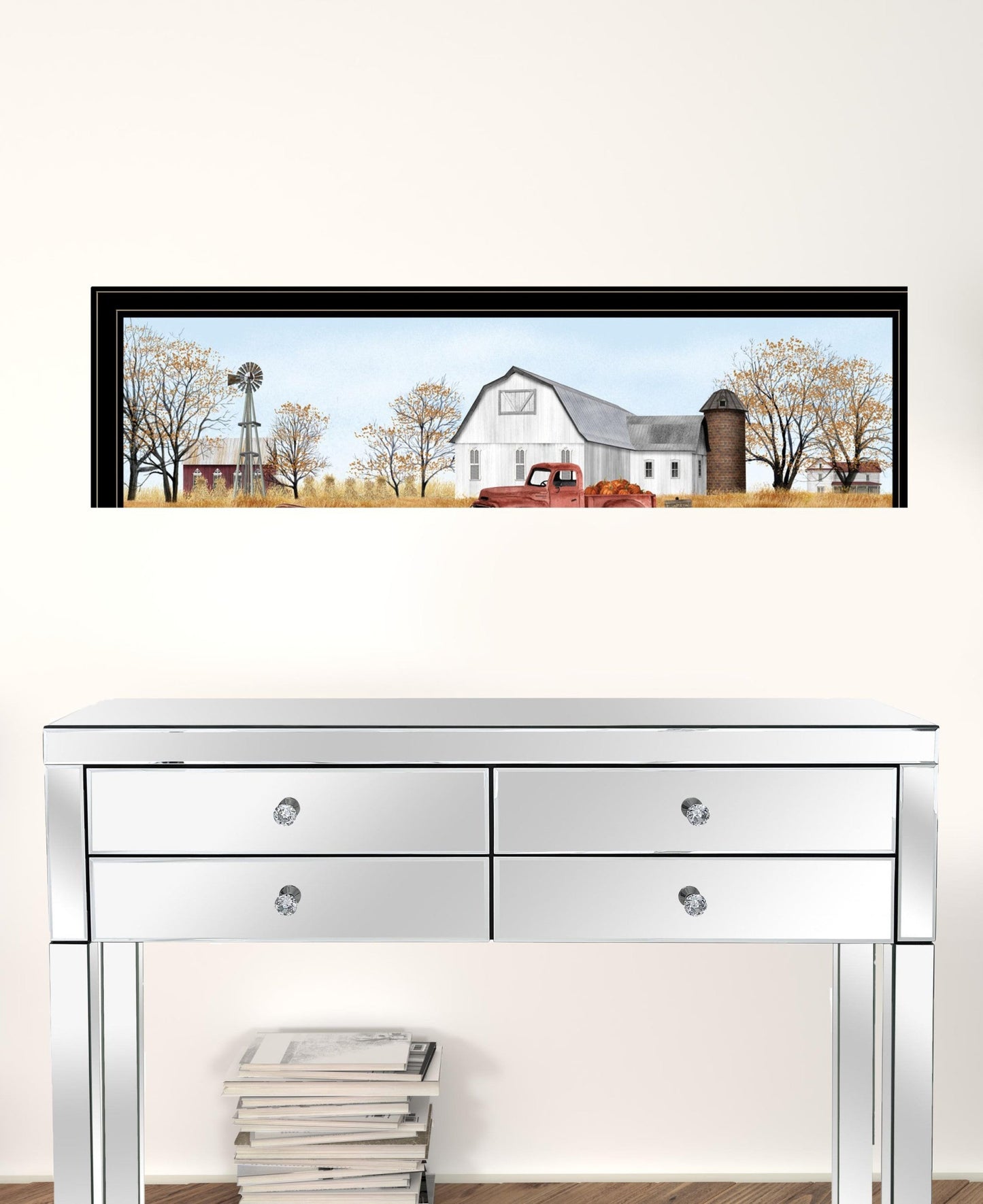Set Of Two Billy Jacobs Seasonal Autumn Or Winter Black Frame Black Framed Print Wall Art