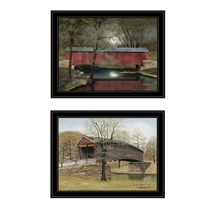 Set Of Two Bridge Collection I 2-Piece 2 Black Framed Print Wall Art
