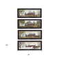 Set Of Four Seasons on the Farm Black Framed Print Wall Art