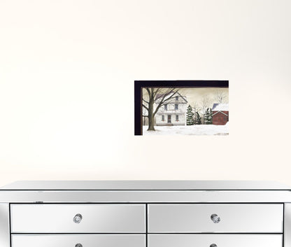 Set Of Four Seasons on the Farm Black Framed Print Wall Art
