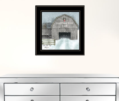 Cut Your Own Christmas Tree Black Framed Print Wall Art