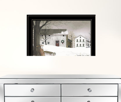 Christmas Time Is Coming 2 Black Framed Print Wall Art