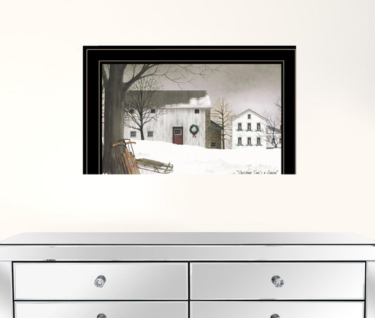 Christmas Time Is Coming 2 Black Framed Print Wall Art