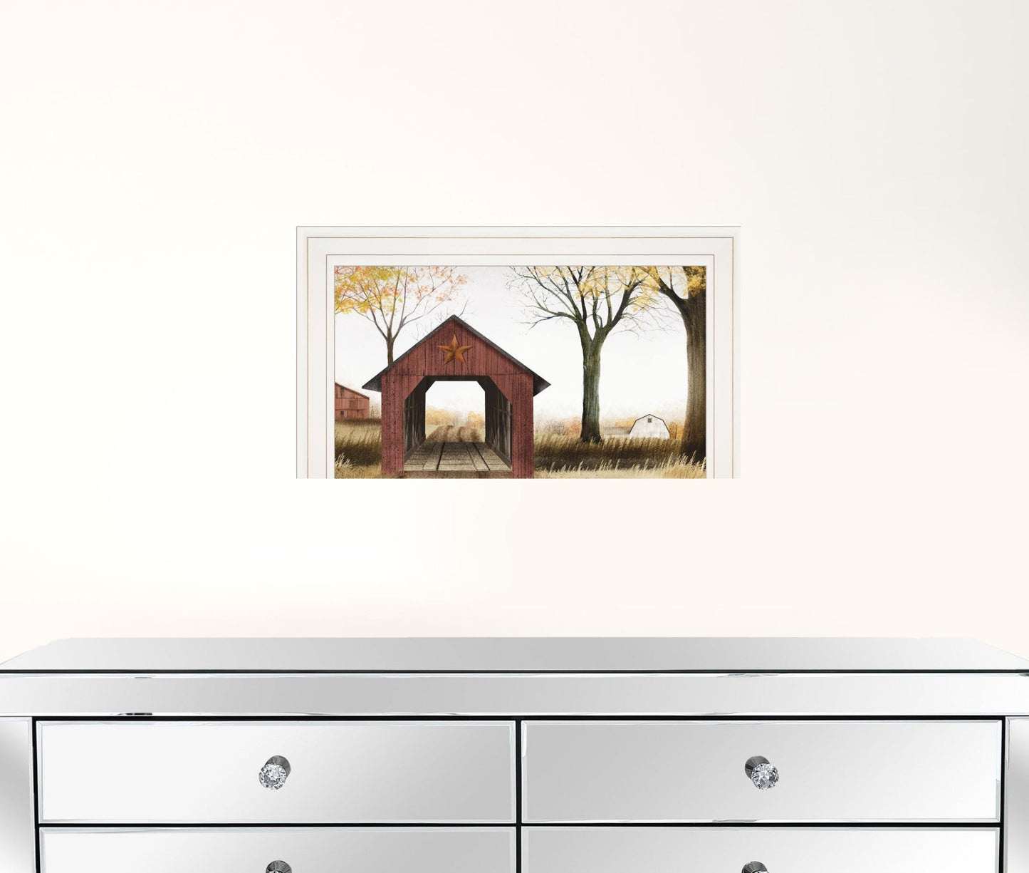 Bucks County Bridge 1 White Framed Print Wall Art