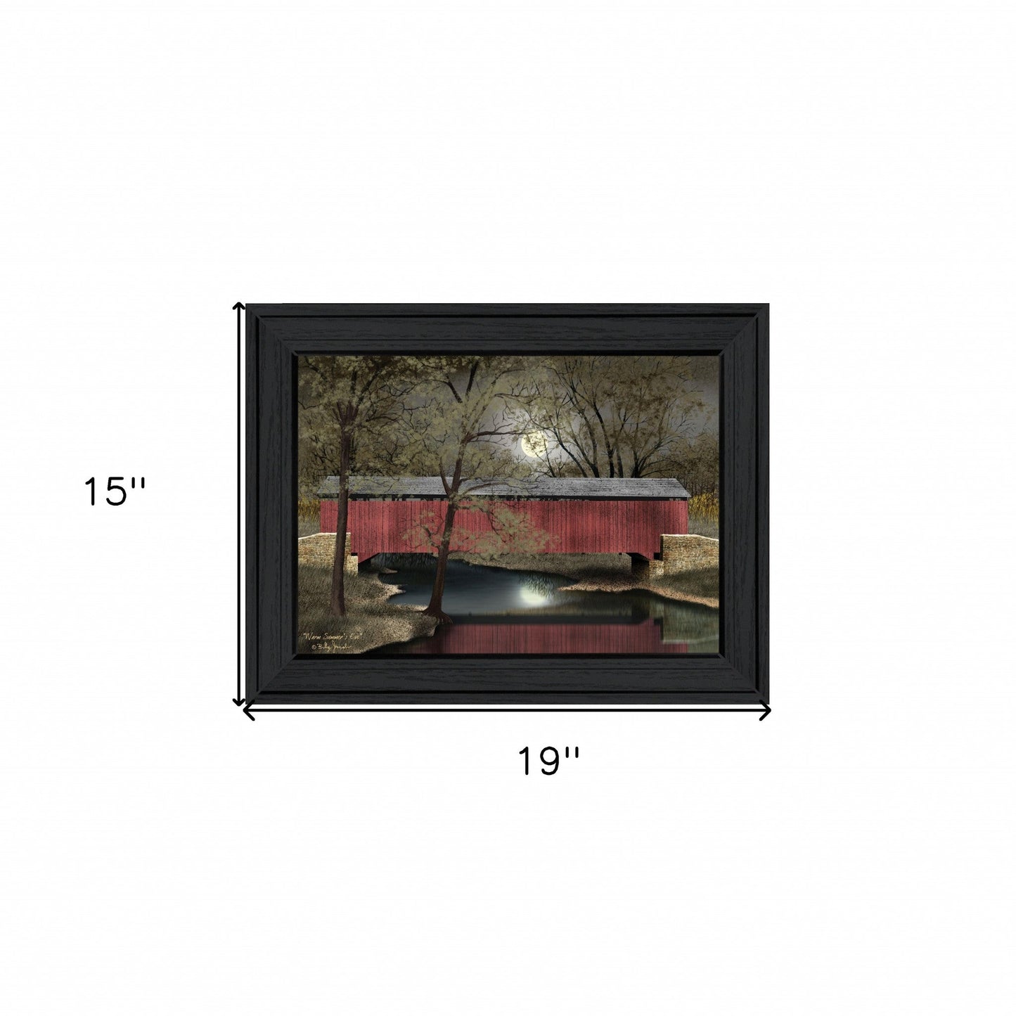 Warm Summers Eve 3 Black Framed Print Wall Art