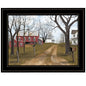The Old Dirt Road 3 Black Framed Print Wall Art