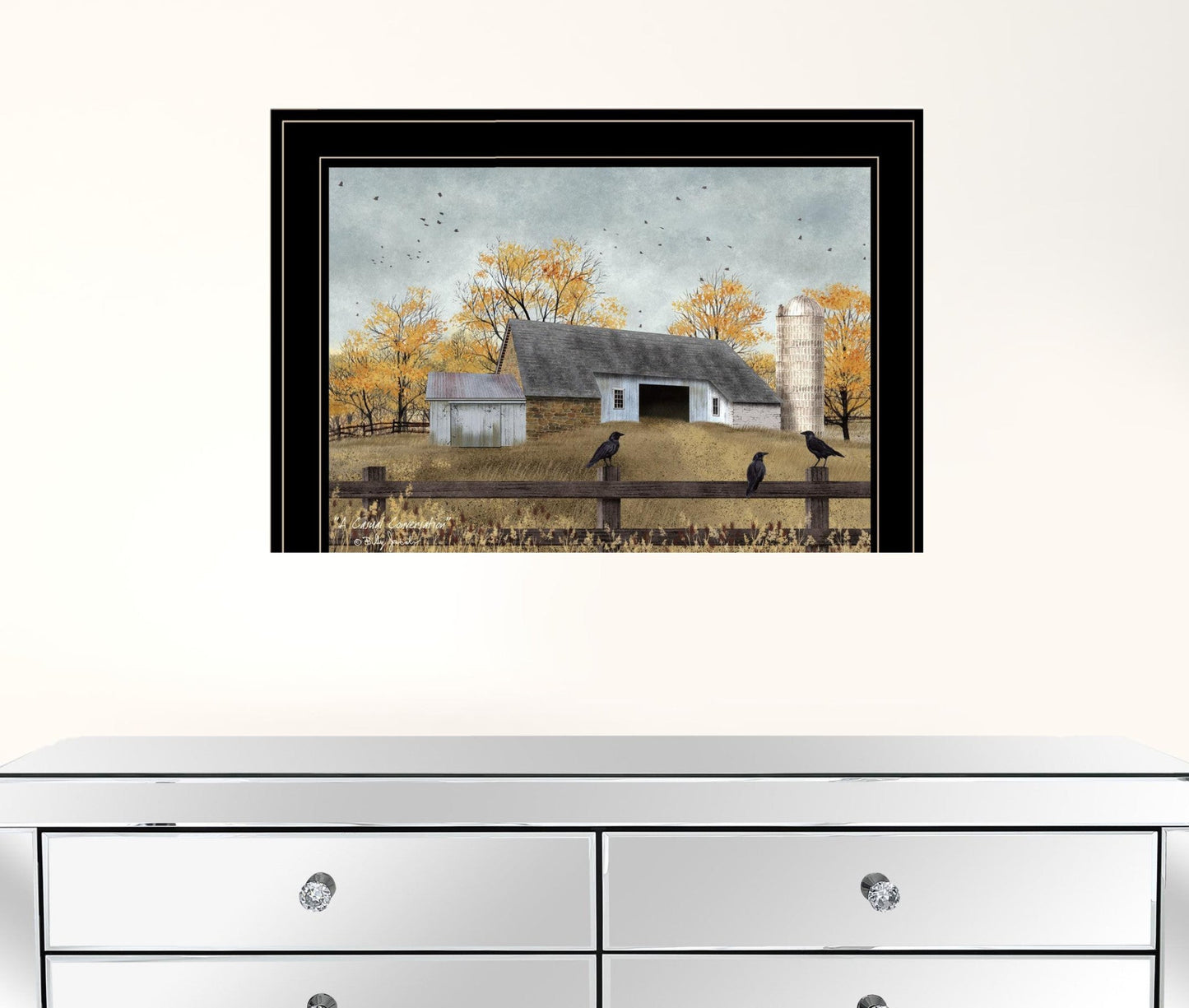 A Casual Conversation 4 Black Framed Print Wall Art