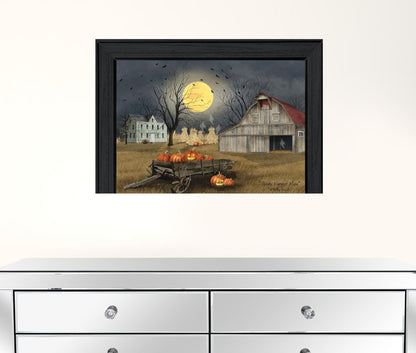 Spooky Harvest Moon 3 Black Framed Print Wall Art