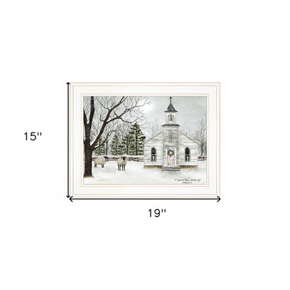 I Heard The Bells On Christmas 1 White Framed Print Wall Art