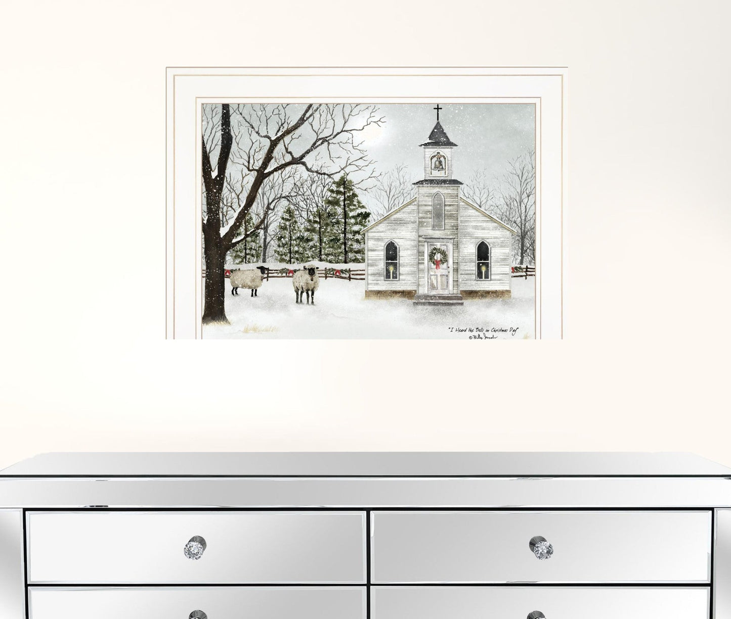 I Heard The Bells On Christmas 1 White Framed Print Wall Art