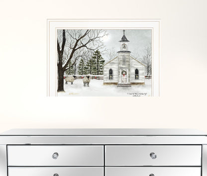 I Heard The Bells On Christmas 1 White Framed Print Wall Art