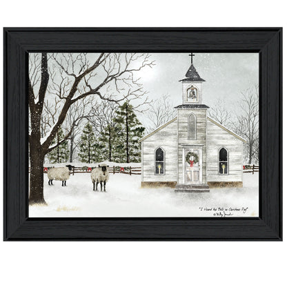 I Heard The Bells On Christmas 2 Black Framed Print Wall Art