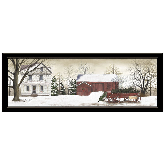 Christmas Trees For Sale 7 Black Framed Print Wall Art