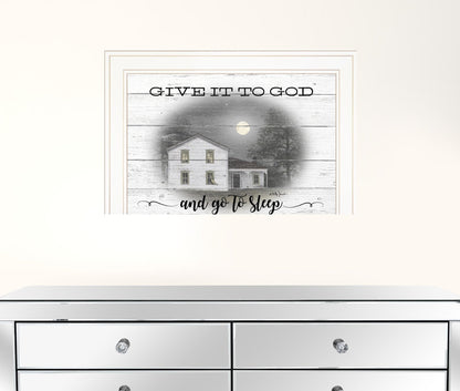 Give It To God White Framed Print Wall Art