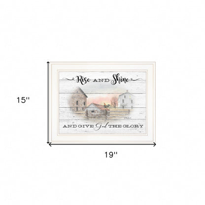 Rise And Shine 7 White Framed Print Wall Art