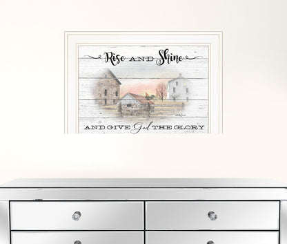 Rise And Shine 7 White Framed Print Wall Art