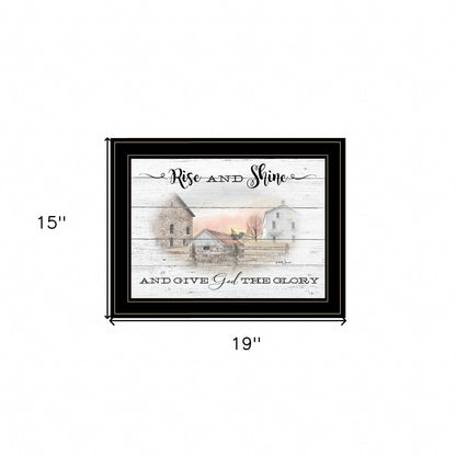 Rise And Shine 8 Black Framed Print Wall Art