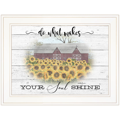 Do What Makes Your Soul Shine White Framed Print Wall Art