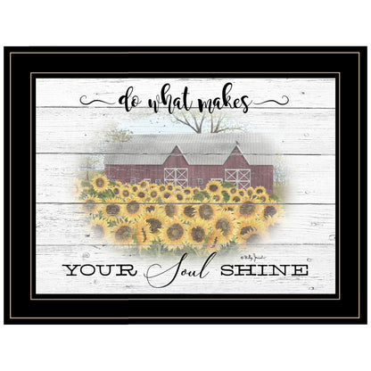 Do What Makes Your Soul Shine Black Framed Print Wall Art