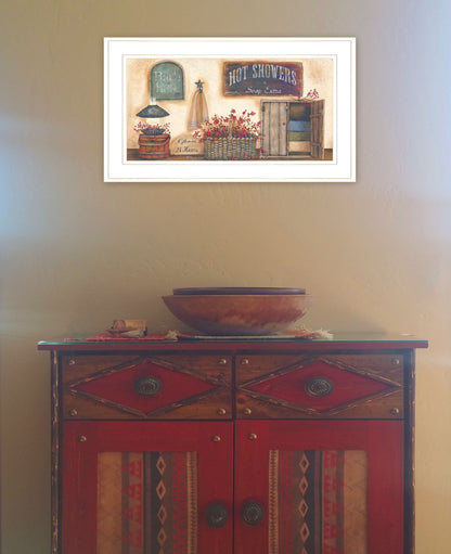 Bath House Collection 1 White Framed Print Wall Art
