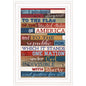 Red White and Blue Pledge Of Allegiance White Framed Print Wall Art