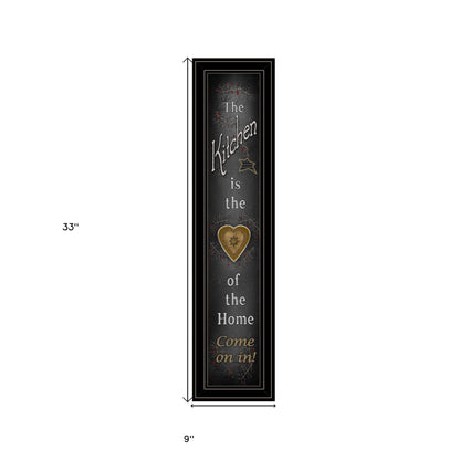Chalkboard Kitchen 4 Black Framed Print Wall Art