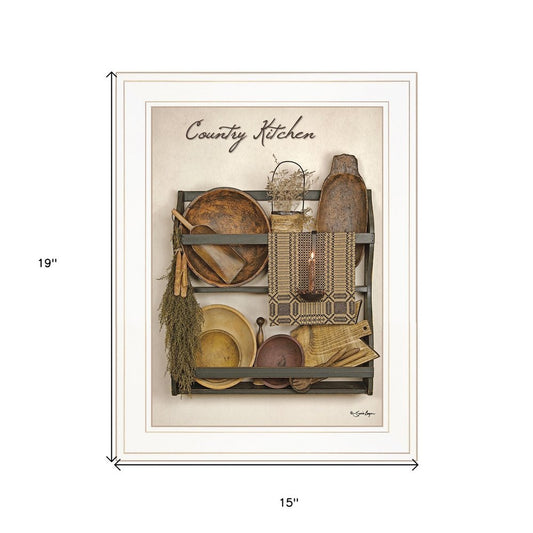 Country Kitchen 12 White Framed Print Kitchen Wall Art | Home Decor | Kitchen + Metal