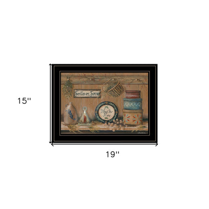Treasures on the Shelf II 3 Black Framed Print Wall Art