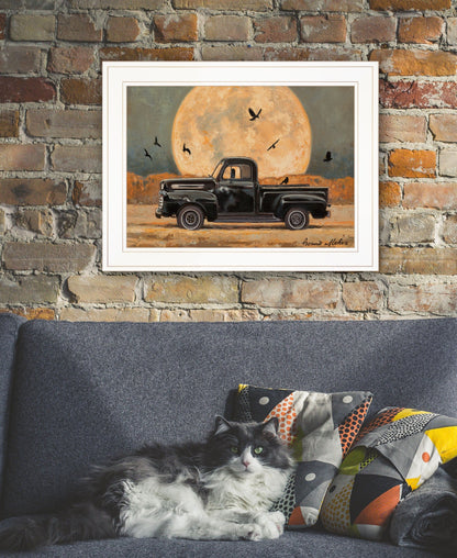 Harvest Moon 3 White Framed Print Kitchen Wall Art