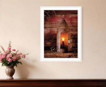 Tinners Lantern 1 White Framed Print Wall Art
