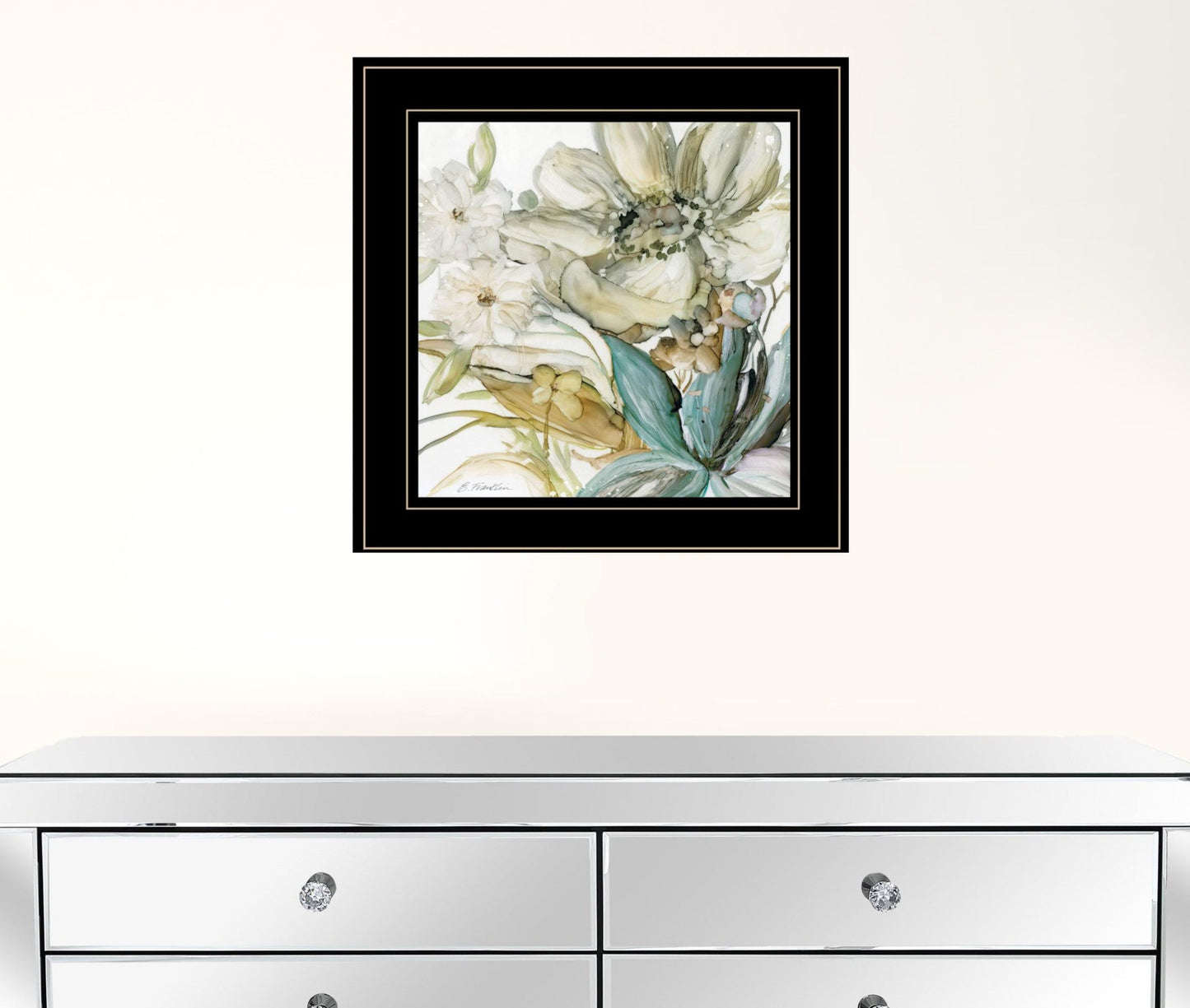 Sea glass Garden II 3 Black Framed Print Wall Art