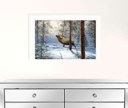 Breaking the Silence 1 White Framed Print Wall Art